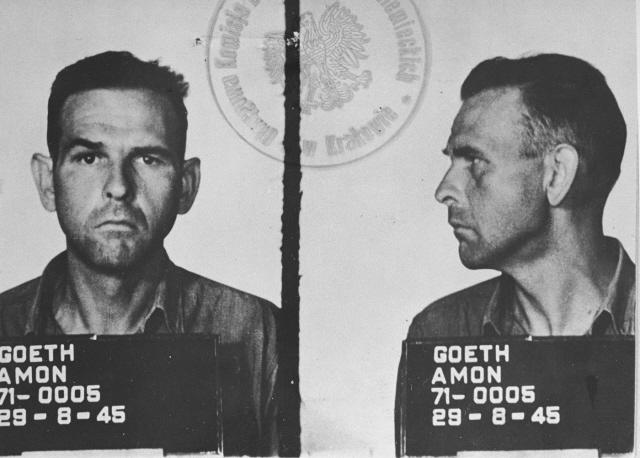 Mugshots of Amon Göth, 29 Aug 1945