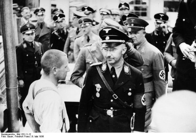 SS-Reichsführer Heinrich Himmler visiting Dachau Concentration Camp, Dachau, Germany, 8 May 1936