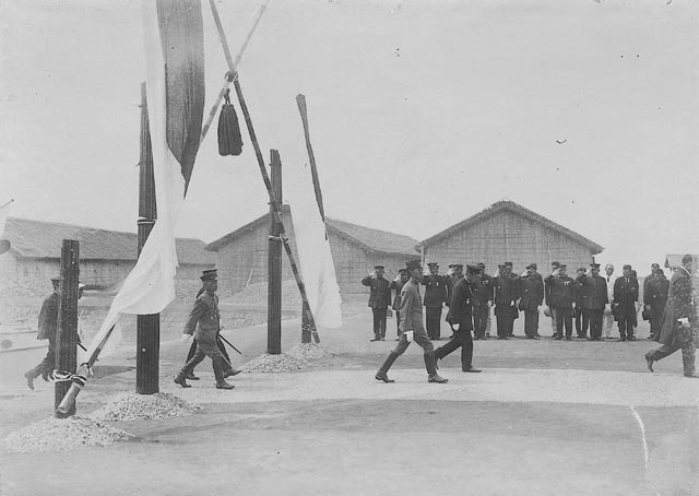 Crown Prince Hirohito visiting Beimen Salt Works in Tainan, Taiwan, 21 Apr 1923, photo 1 of 2