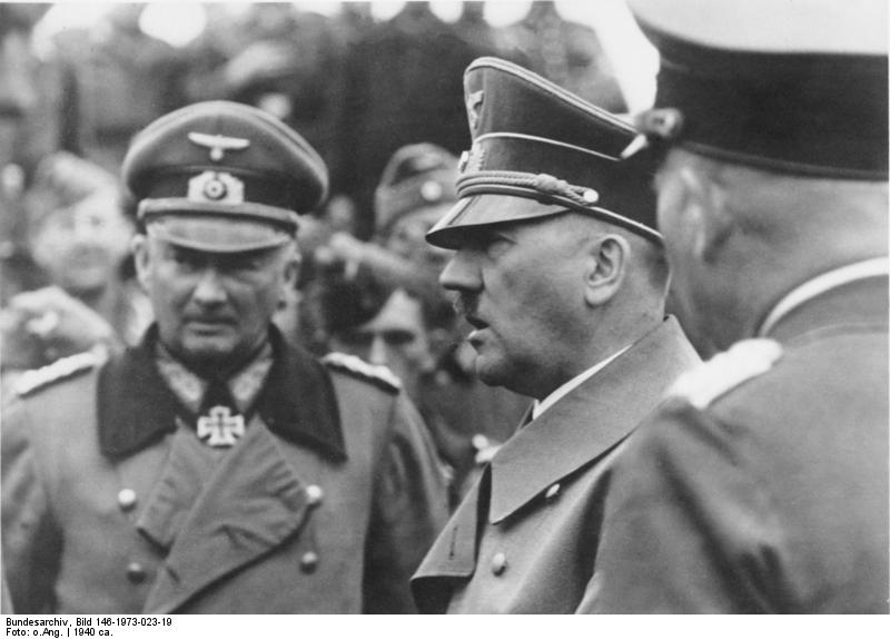Adolf Hitler inspecting troops in France with Günther von Kluge, Jun 1940