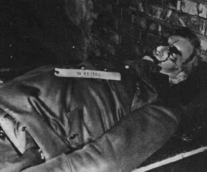The body of Wilhelm Keitel, 16 Oct 1946