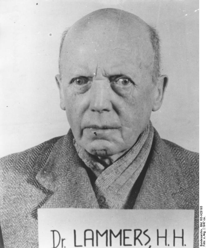 Portrait of accused war criminal Hans Lammers, 1947