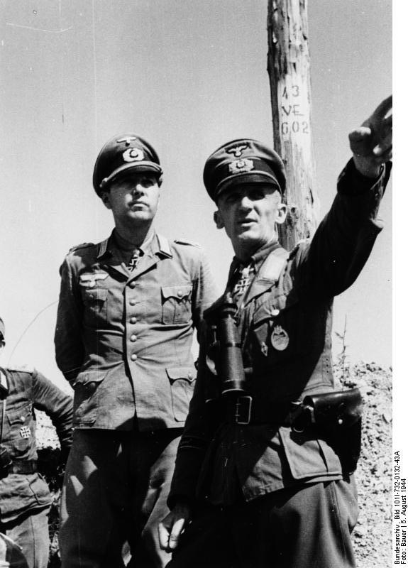 Colonel Horst Niemack and General Hasso von Manteuffel, Soviet Union, Aug 1944