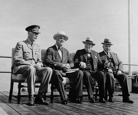 Earl of Athlone, Roosevelt, Churchill, and King, Octagon Conference, 12 Sep 1944