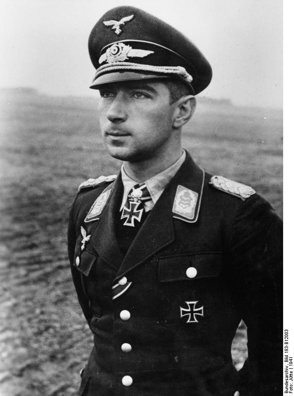 Portrait of Werner Mölders, Jun-Jul 1941; note Knight's Cross of the Iron Cross with Oak Leaves and Swords medal