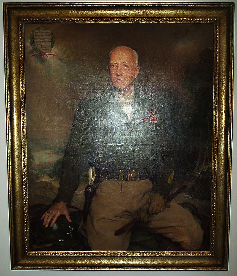 Oil on canvas portrait of Patton, on display at the National Portrait Gallery, Washington, DC, United States; portrait circa 1945, photograph taken 7 Jul 2007