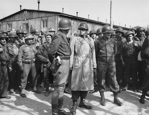 [Photo] Patton And Bradley At The Ohrdruf Concentration Camp In ...