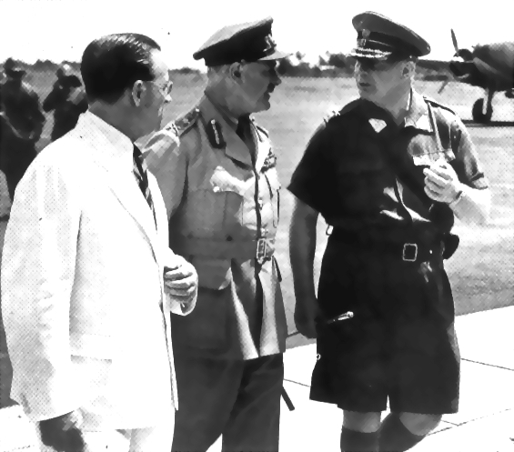 Archibald Wavell and Hein ter Poorten at Batavia, Java, Dutch East Indies (now Jakarta, Indonesia), 22 Jan 1942