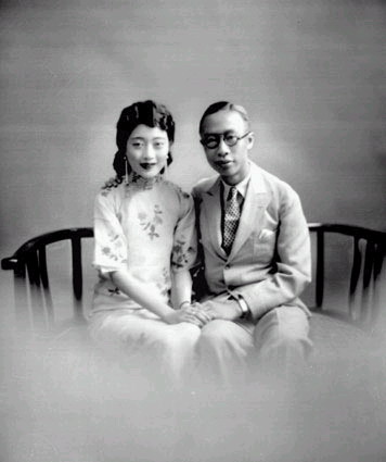 Puyi and his wife Wan Rong in Tianjin, China, mid- to late-1920s