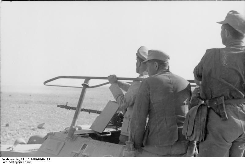 Erwin Rommel in the SdKfz. 250/3 command vehicle 'Greif', North Africa, 1942, photo 4 of 7