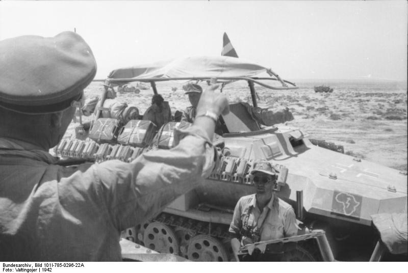 Erwin Rommel in the SdKfz. 250/3 command vehicle 'Greif', North Africa, 1942, photo 6 of 7