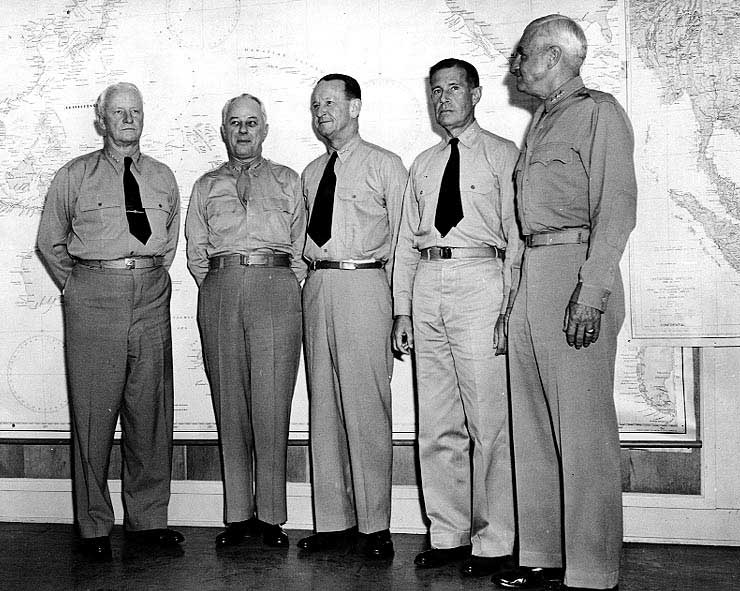 Nimitz, Fletcher, Spruance, and others, CinCPacHQ, Pearl Harbor, 1944