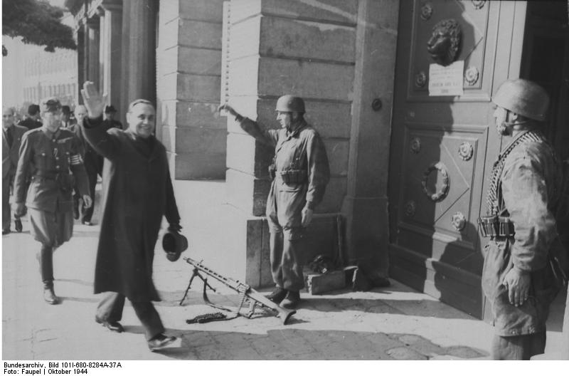 Ferenc Szálasi at Sándor Palace, Budapest, Hungary, 16-18 Oct 1944