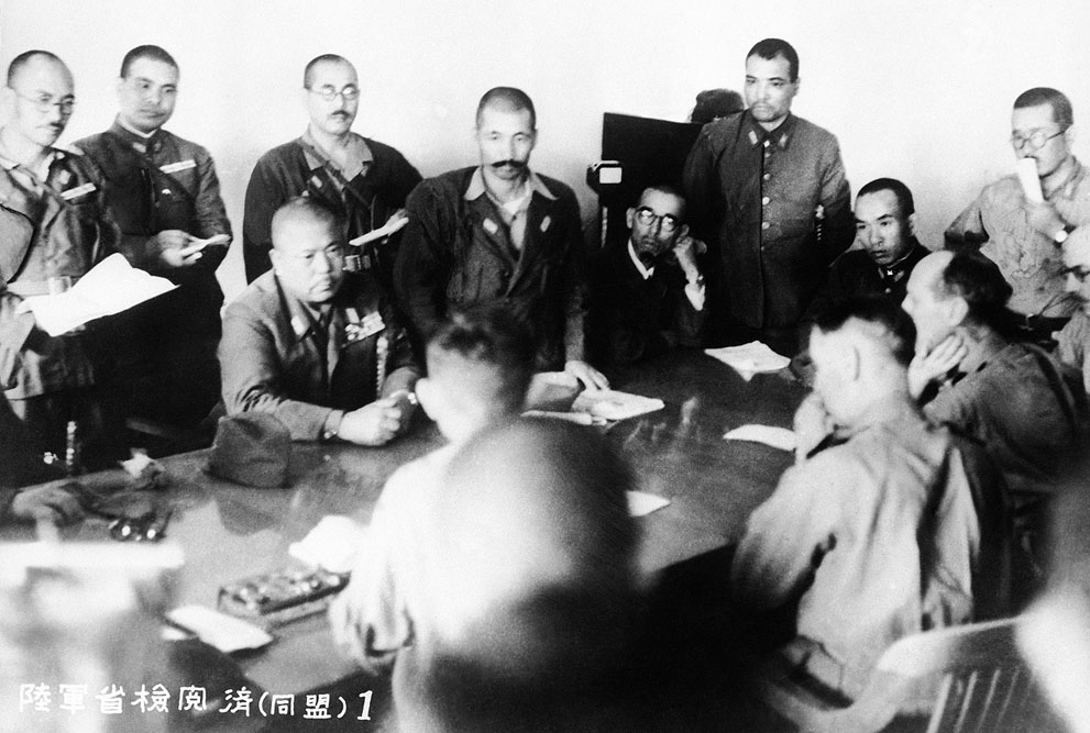 Japanese General Tomoyuki Yamashita and British Lieutenant General Arthur Percival discussed surrender terms at the Ford Motors Factory, Bukit Timah Road, Singapore, 15 Feb 1942