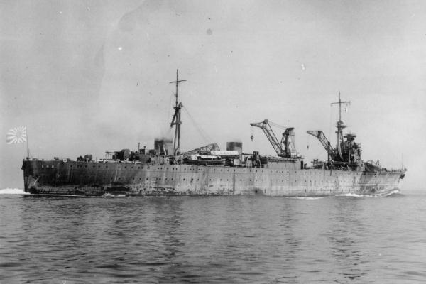 Repair ship Akashi off Sasebo, Japan during her trial period, Jul 1939