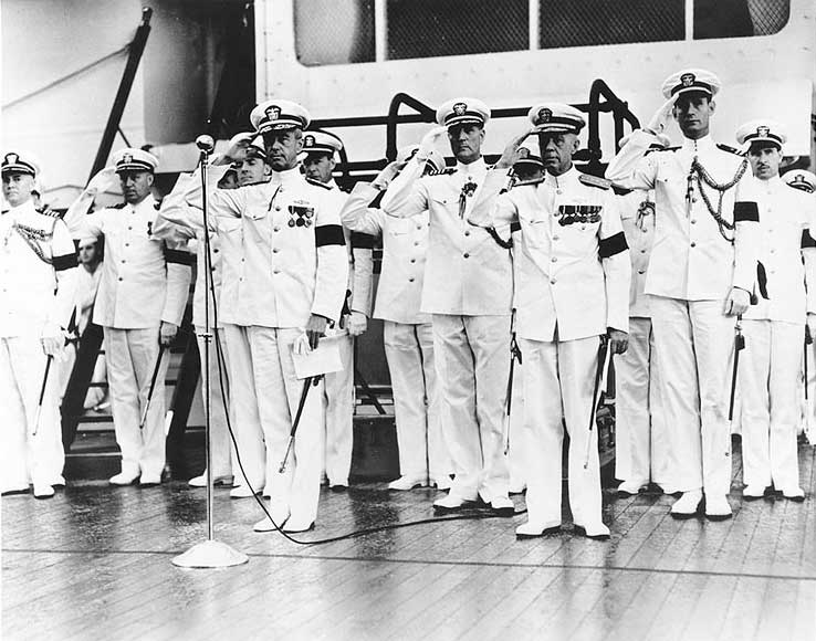Adm Thomas Hart relieved Harry Yarnell aboard Augusta, off Shanghai, China, 25 Jul 1939