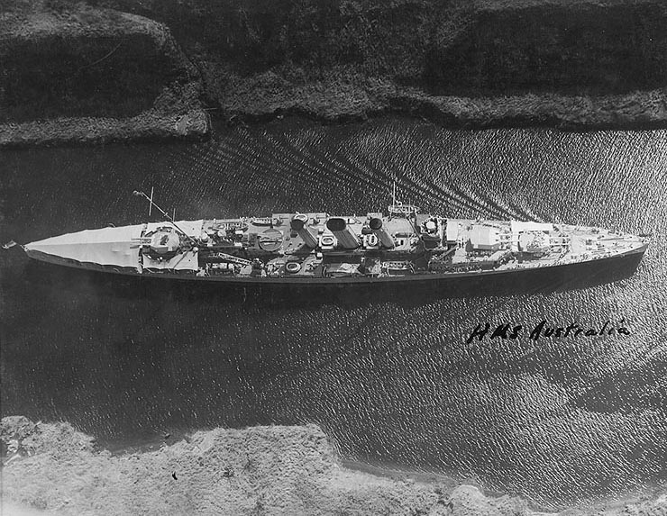 HMAS Australia in the Panama Canal, Mar 1935
