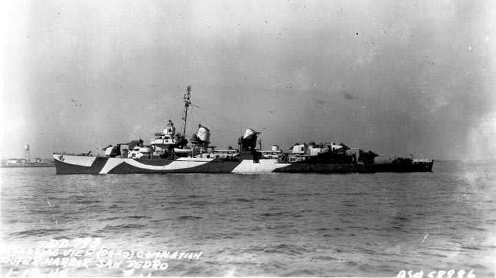 USS Cassin Young in Outer Harbor, San Pedro, California, United States, 13 Jan 1944, photo 1 of 2