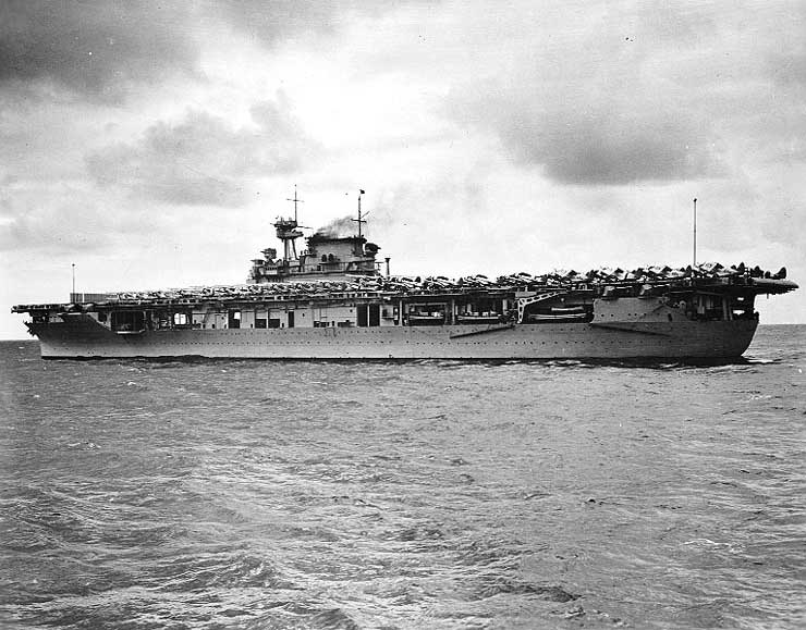 USS Enterprise in the Pacific Ocean, en route to Pearl Harbor in US Territory of Hawaii, 8 Oct 1939
