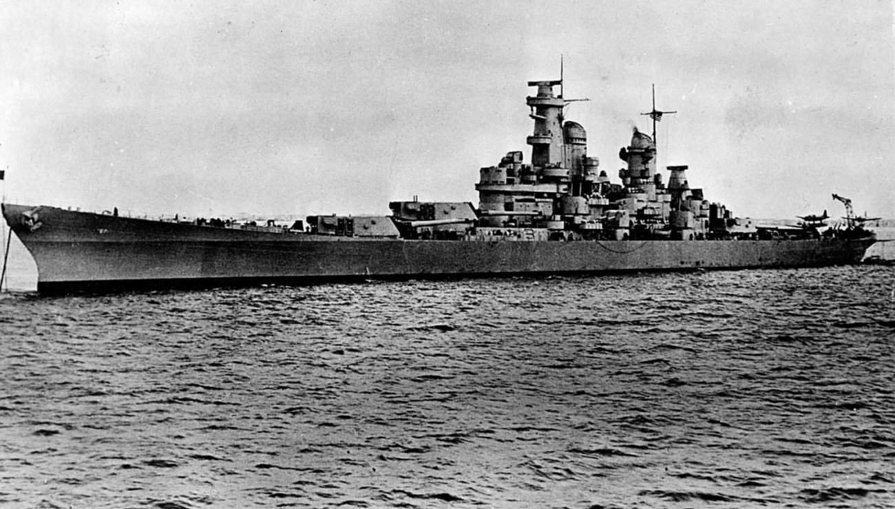 USS Iowa, probably off Philippine Islands, Nov 1944