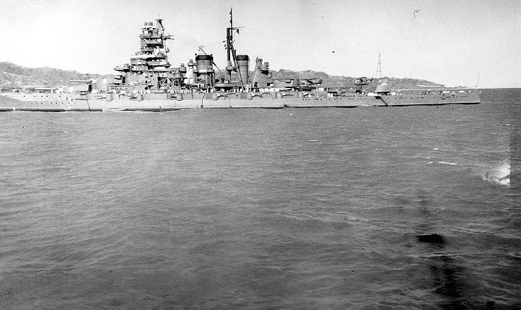 Kirishima off Amoy, China, photographed by USS Pillsbury (DD-227), 21 Oct 1938, photo 2 of 3