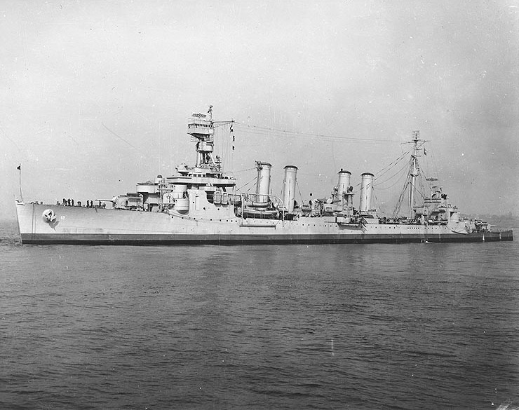 USS Marblehead off New York, New York, United States, 11 Oct 1942