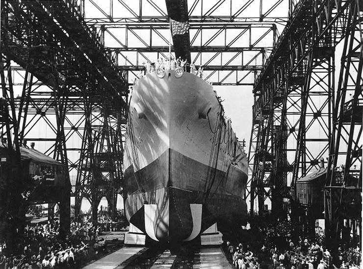 Launching of North Carolina, New York Navy Yard, Brooklyn, New York, United States, 13 Jun 1940