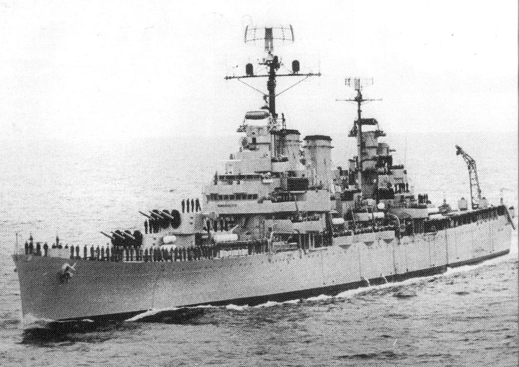 Argentine cruiser General Belgrano, previously USS Phoenix, underway between 1968 and 1982