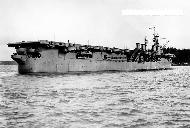 Princeton off Puget Sound Navy Yard, Washington, 1 Jan 1944, 1 of 3