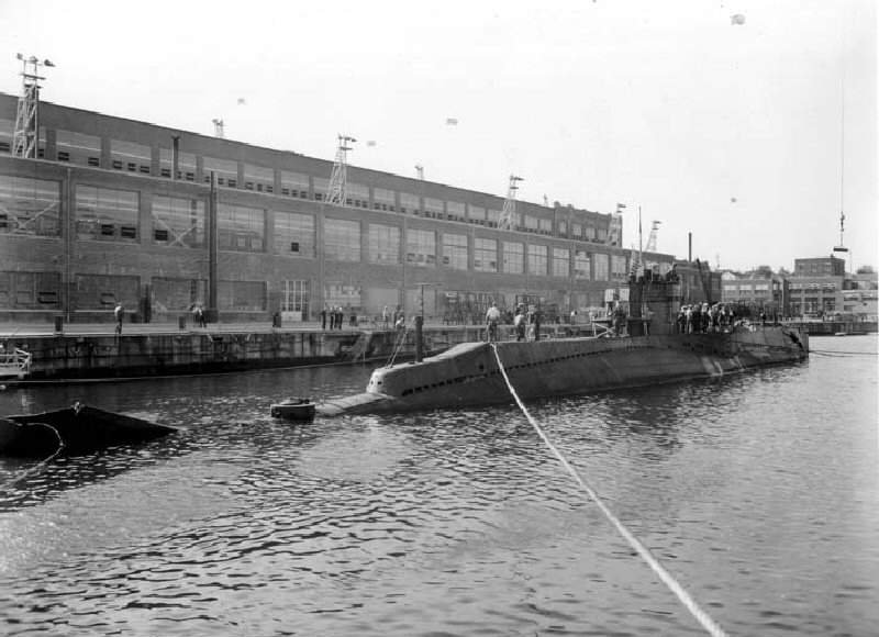 USS S-35 at Puget Sound Naval Shipyard, Bremerton, Washington, United States, 2 May 1943, photo 2 of 2