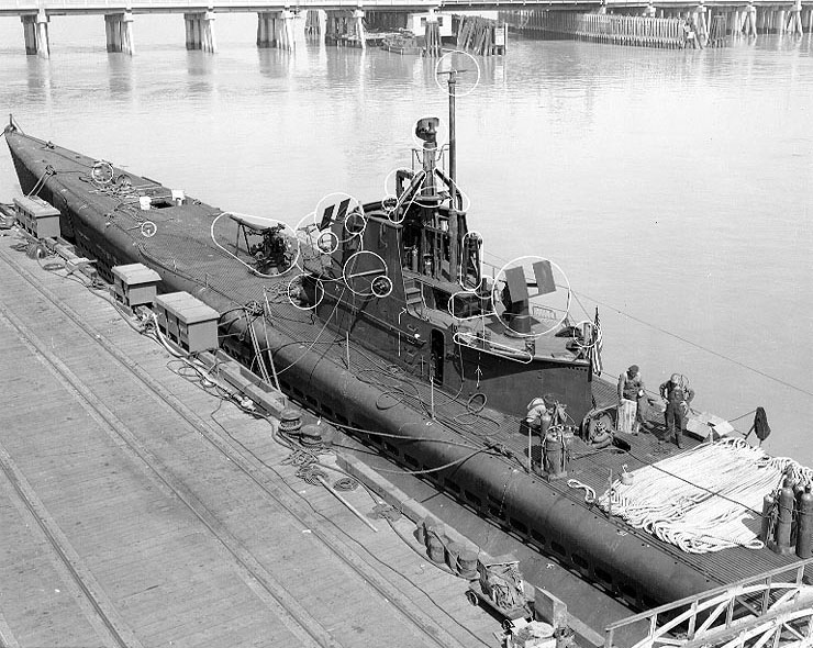 Salmon at the Mare Island Navy Yard, California, United States, 23 Mar 1943, following completion of an overhaul