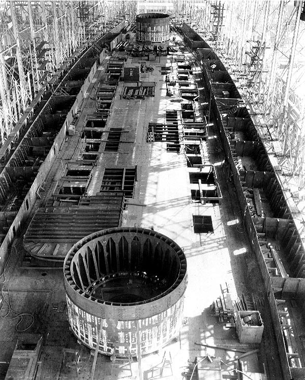 Saratoga's incomplete hull at New York Shipbuilding Company shipyard, Camden, New Jersey, United States, 8 Mar 1922, photo 3 of 3