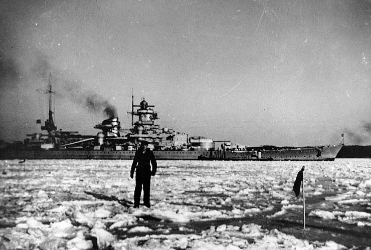 Scharnhorst at Kiel, Jan 1940