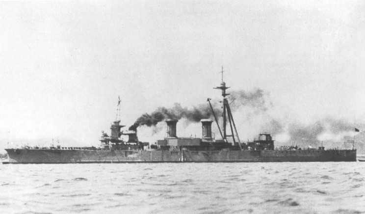 Settsu at anchor, Kure, Japan, 7 Apr 1940