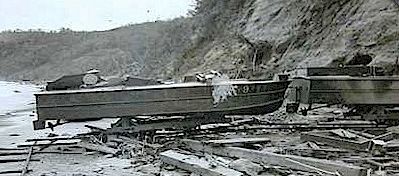 Shinyo special attack boats at Corregidor, Luzon, Philippine Islands, 1945