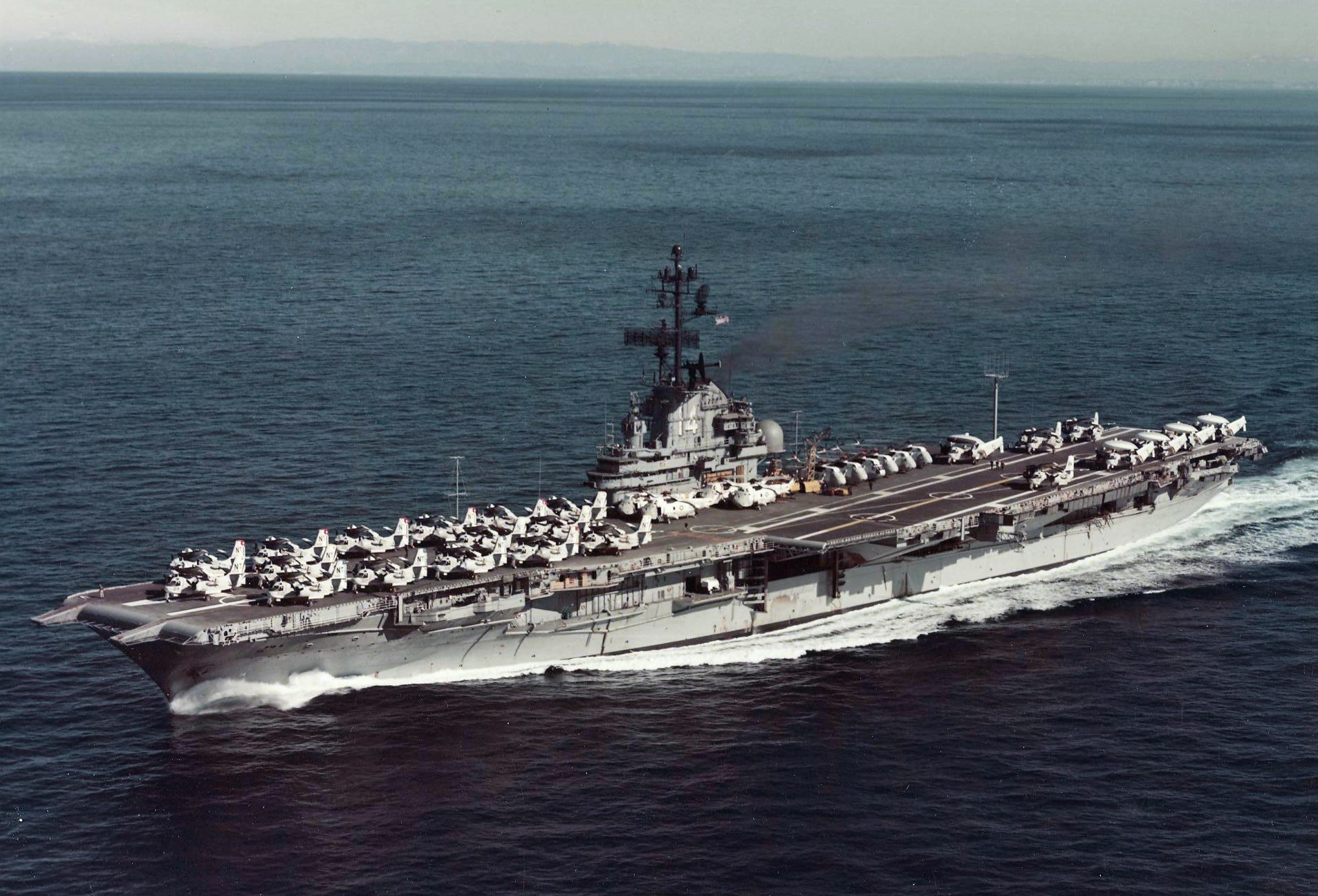 USS Ticonderoga underway off California, United States, 1972