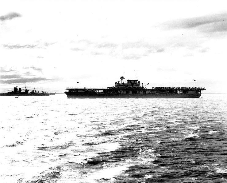 USS Yorktown anchored off Gonaives, Haiti following Fleet Problem XX, 23 Feb 1939