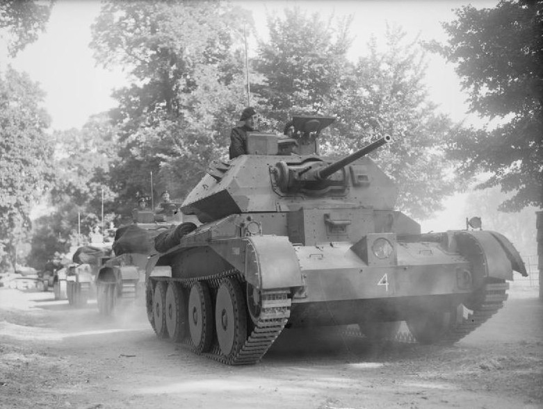 Cruiser Mk IV tanks of British 3rd Royal Tank Regiment on exercise in East Anglia, England, United Kingdom, 3 Sep 1940, photo 1 of 2