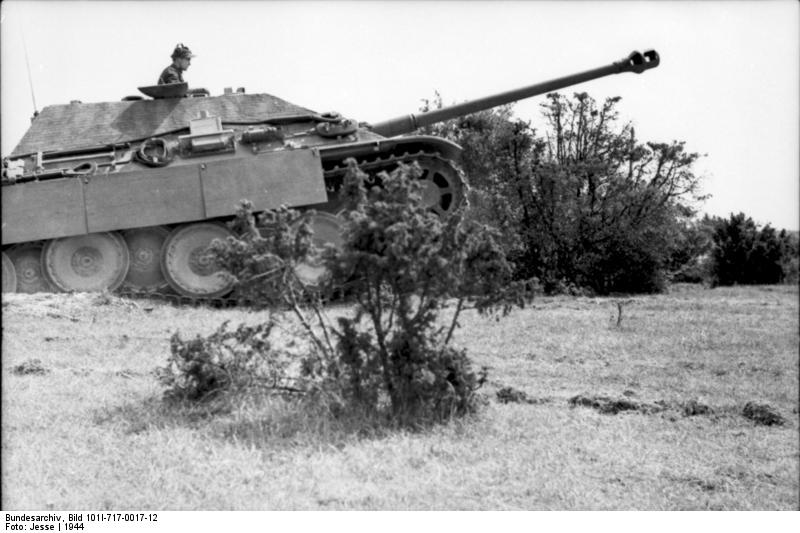 German Jagdpanther during field maneuvers, France, 1944