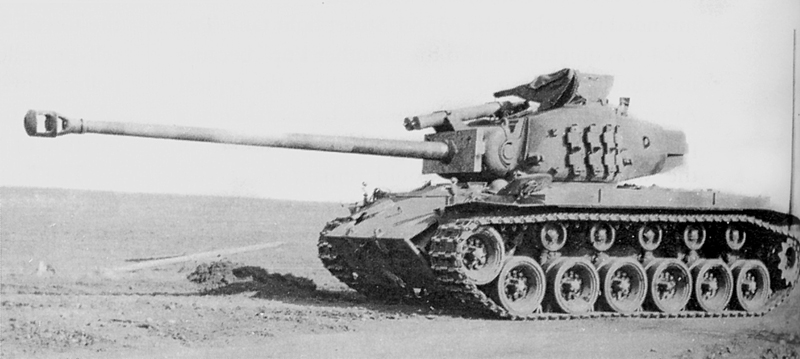T26E1 heavy tank 'Super Pershing' with upgraded L73 90mm T15 gun, Europe, 1945