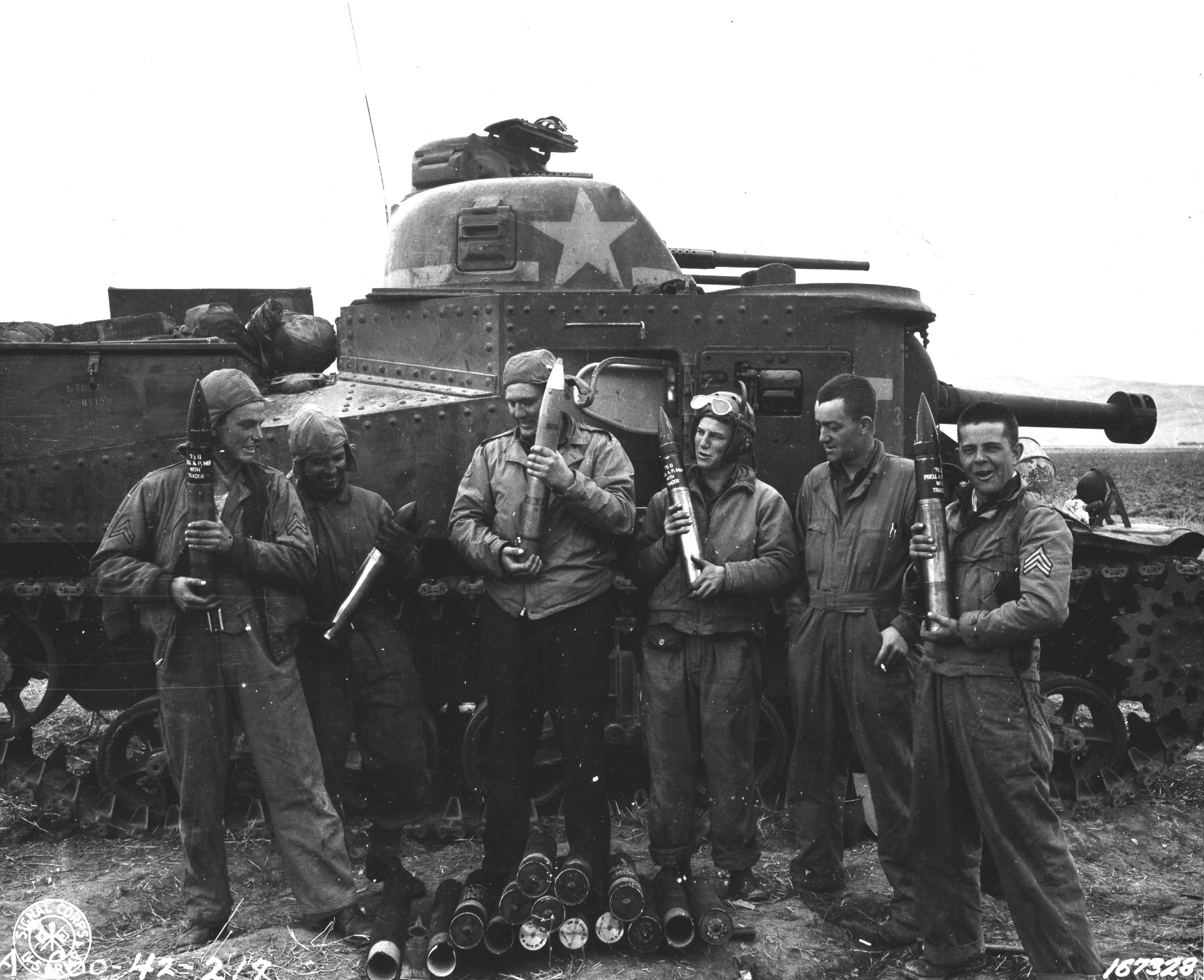 M3 medium tank number 309490 of D Company, 2nd Battalion, 13th Armored Regiment, US 1st Division at Souk el Arba, Tunisia, 23 Nov 1942, photo 3 of 3