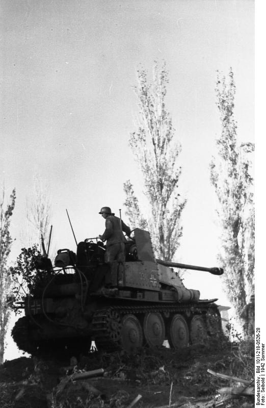 Marder III tank destroyer near Stalingrad, Russia, summer 1942