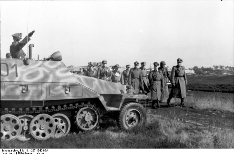 [Photo] Field Marshal Rundstedt visiting troops of the German 12th SS ...