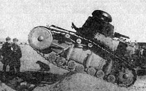 Soviet T-18 light tank near the Chinese Eastern Railway, eastern Russia, 1929