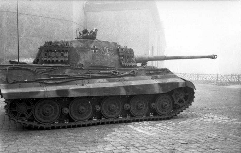 German Tiger II heavy tank in Budapest, Hungary, Oct 1944, photo 3 of 3