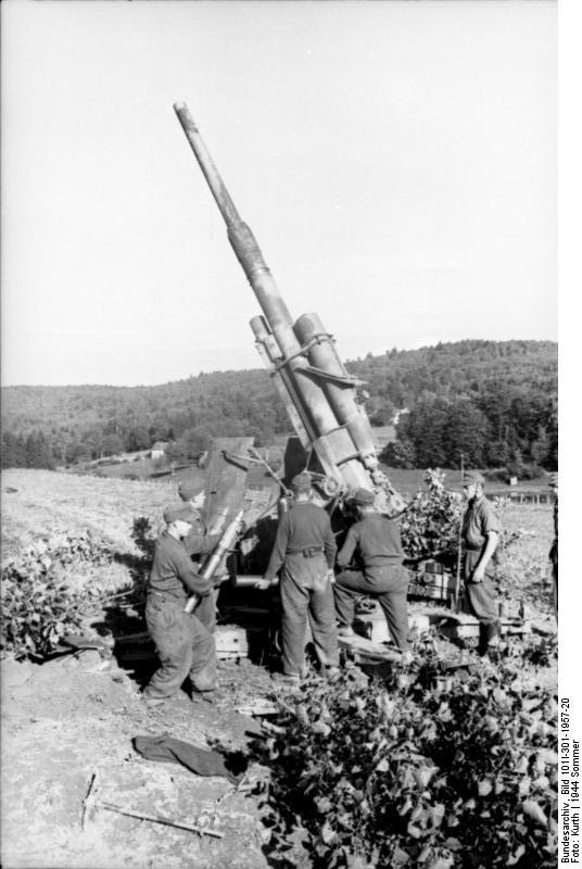 German 8.8 cm FlaK gun in the field, northern France, late Jul-early Sep 1944, photo 2 of 5