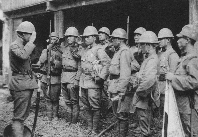 Japanese soldiers in China, circa late 1937 to early 1938