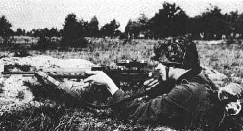 German soldier with a Gewehr 43 sniper rifle, date unknown