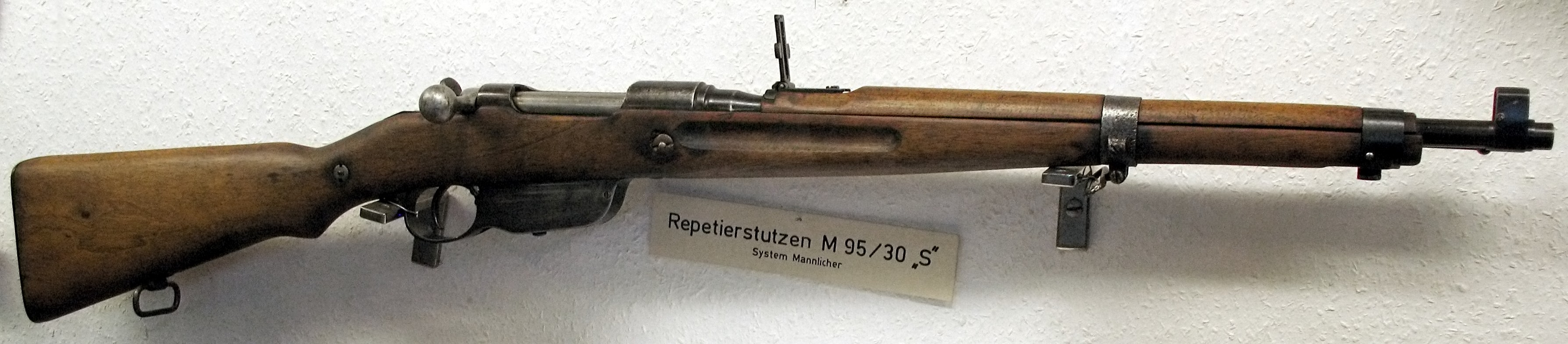 Steyr-Mannlicher M1895/30 rifle on display at Hohensalzburg Castle, Salzburg, Austria, 7 Jun 2007
