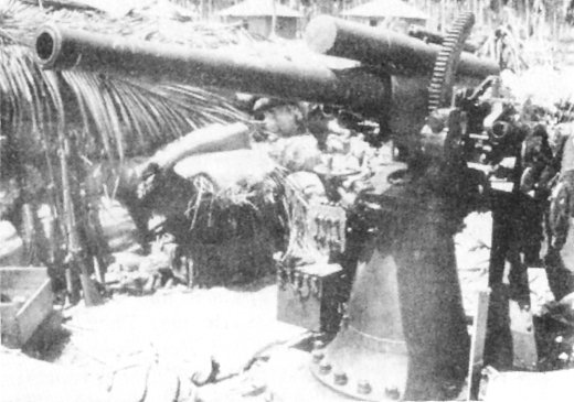 Captured Japanese Type 3 8cm anti-aircraft gun, Guadalcanal, Solomon Islands, circa 1942-1943